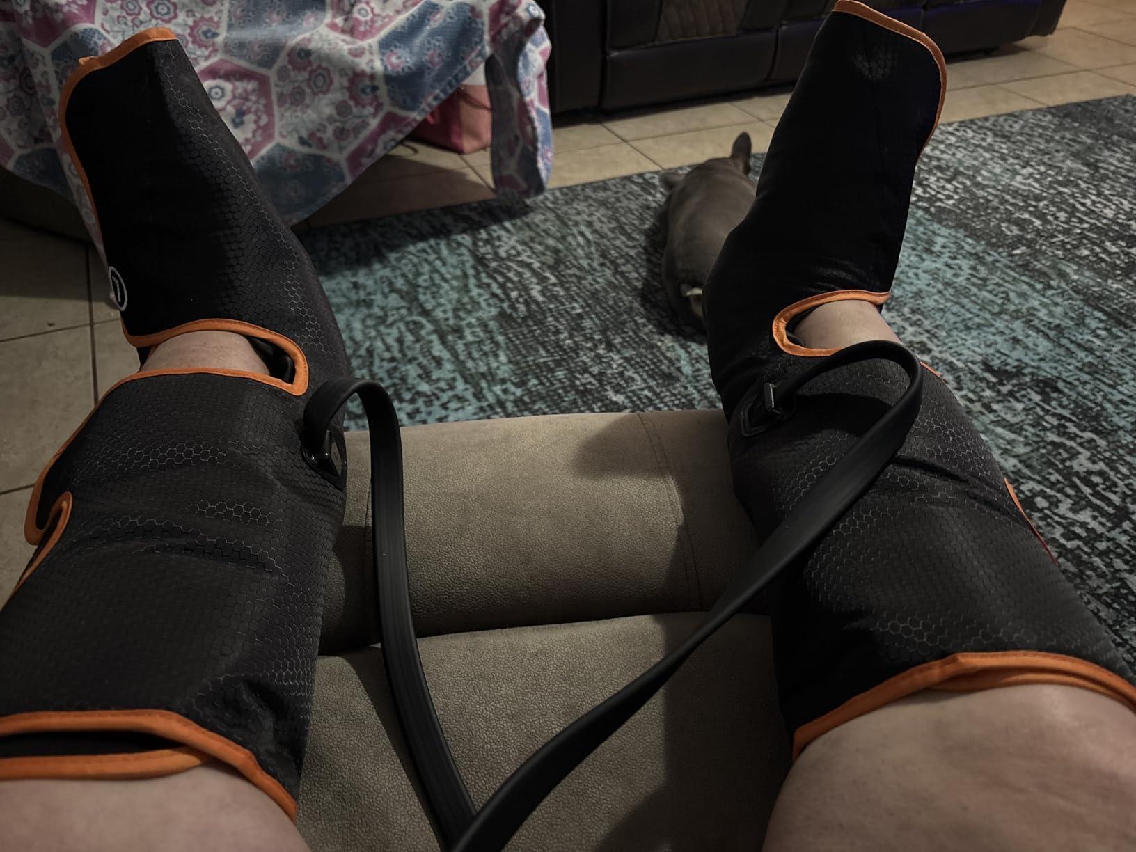 Leg Massager with Heat and Compression, Foot and Calf Massager for Circulation and Pain Relief, Compression Boots with Handheld Controller, 6 Modes 3 Intensities, Gift for Mom Dad customer photo 2