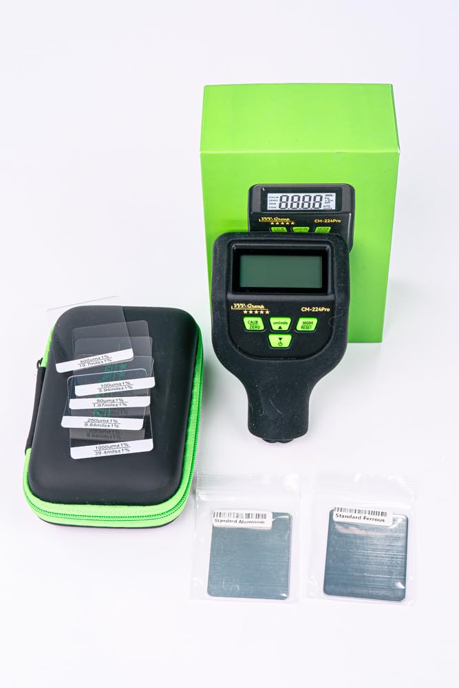 Paint Thickness Gauge - CM-224Pro Automotive Coating Thickness Meter 0-59.1 mils (0-1500 um), 0.01 mils (0.1 um) Resolution, Fe/NFe/Zn Auto Detection, Auto Calibration (Fe/Al/Zn) customer photo 1