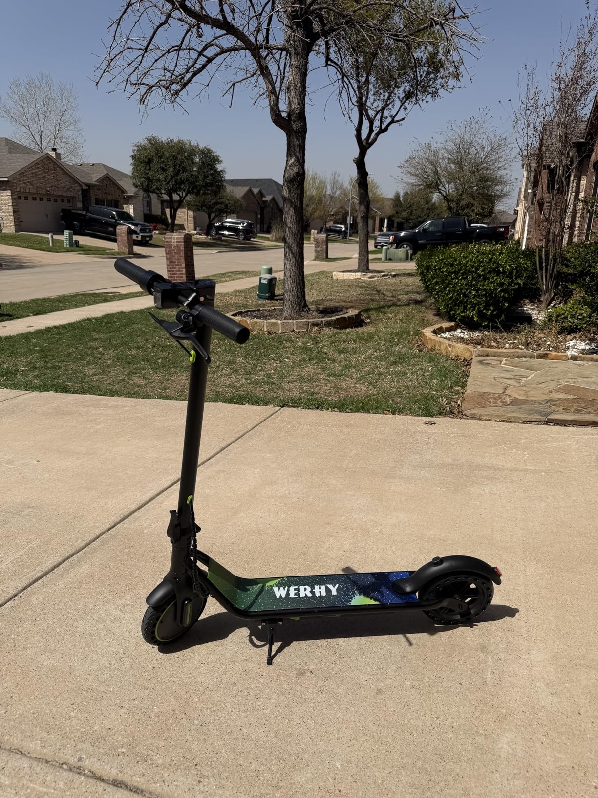 WERHY Foldable Electric Scooter, 350W Motor, Max 12/16 Miles Long Range, 19 MPH Max Speed, 8.5