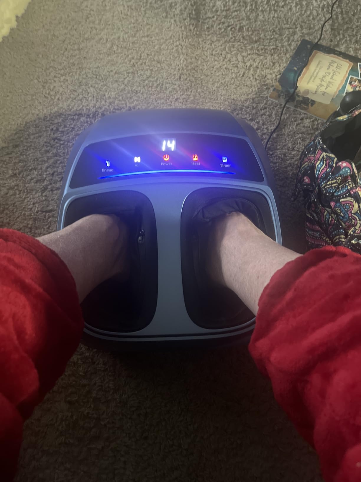 KINGJOY Foot Massager with Heat for Neuropathy, [2026 Upgraded], Deep Kneading Shiatsu Foot Massager for Plantar Fasciitis, Fits Up to Men Size 14, Gifts for Women Mom Men Dad Seniors customer photo 2