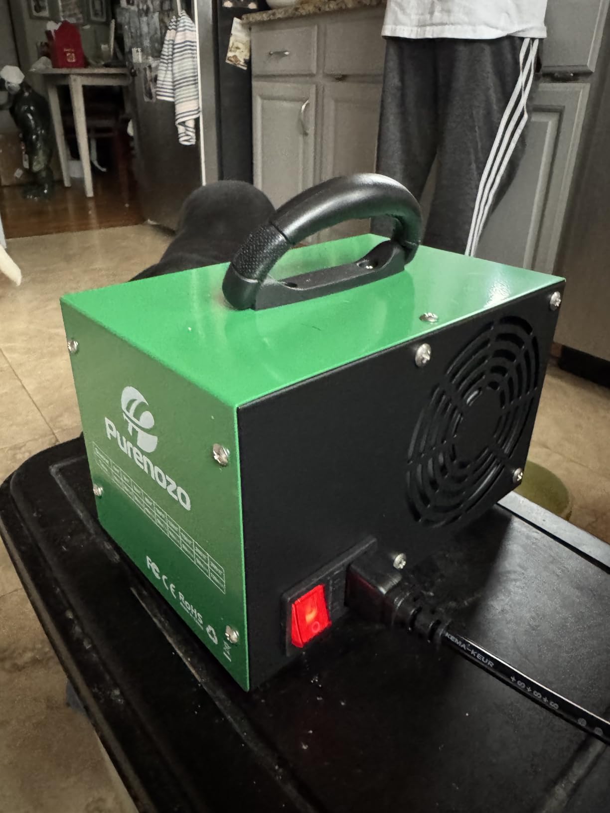 Ozone Generator & Ozone Odor Eliminator 60,000mg/h, Industrial & Home Ozone Machine with Temp/Humidity Display, Removing Odors for Rooms, Smoke, Cars, Pets, Basements, Farms(Green) customer photo 2