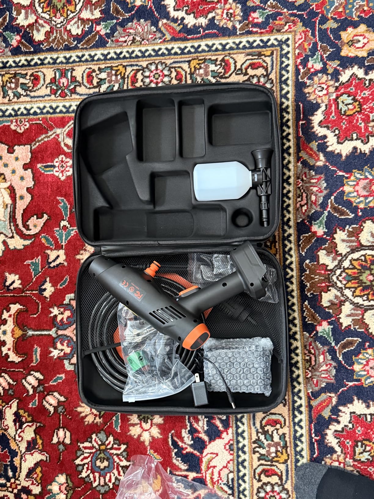 Cordless Pressure Washer Battery Powered; 1100PSI 2.4 GPM Portable Cordless Power Washer with 6-in-1 Nozzle, Foam Cannon, 21V Battery and Charger customer photo 1