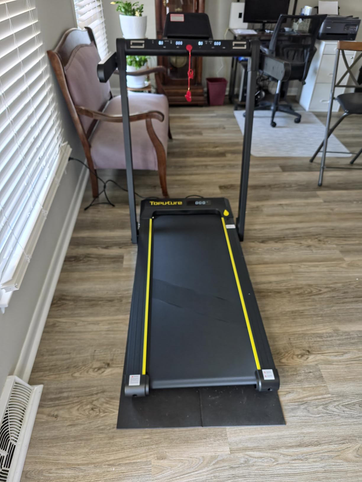 Walking Pad Treadmill with 12% Incline and Handle Bar, 4 in 1 Folding Treadmill for Home/Office, Under Desk Treadmills Portable Walking Pad with App & Bluetooth Speaker, 0.6-10MPH customer photo 1
