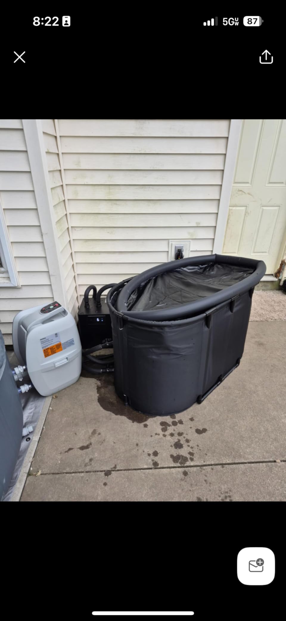 Ice Bath Chiller & Cold Plunge Tub Kit, 1/3 HP Cold Plunge Chiller with External Filter & Pump, 148Gal Ice Pod, XXL Cold Plunge Tub with Water Chiller for Home Outdoor Cold Therapy customer photo 1