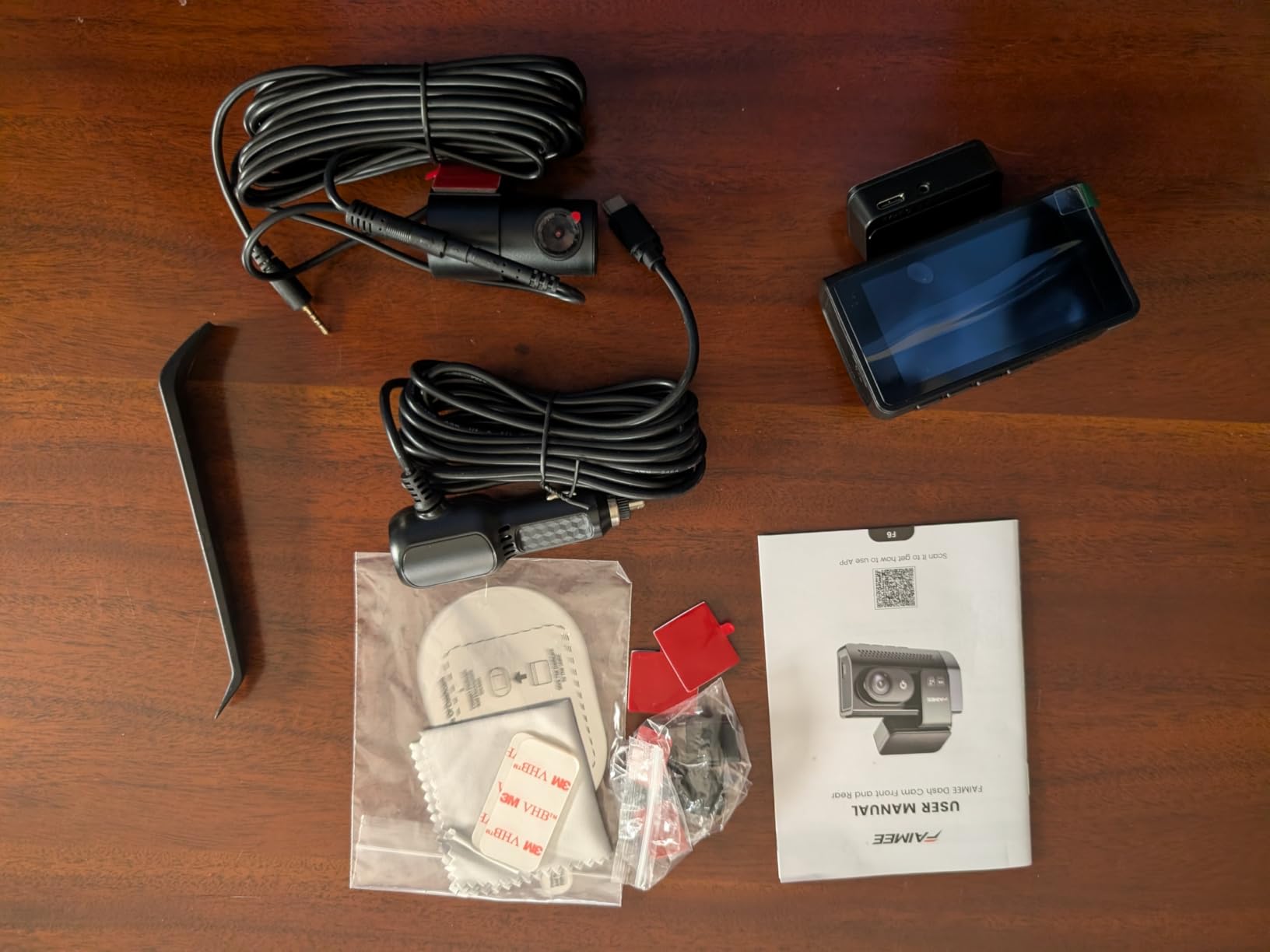 4K+2K+2K 3 Channel Dash Cam Front and Rear, 128GB Card Included, Dash Camera for Cars 5.8G/2.4G Dual Wifi, Built-in GPS, Night Vision, WDR, 170°Wide Angle, G-Sensor Emergency Lock, 24H Parking Monitor customer photo 2