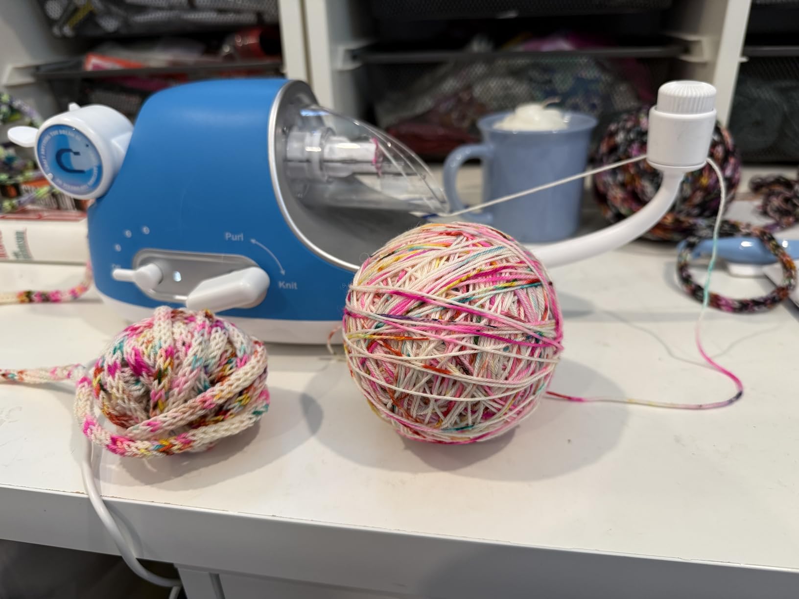 Caydo Automatic i Cord Knitting Machine Pro, Electric i-Cord Knitter with Powerful 3-Speed Adjustable, Hands-Free Highly Efficient Yarn Knit Helper customer photo 1