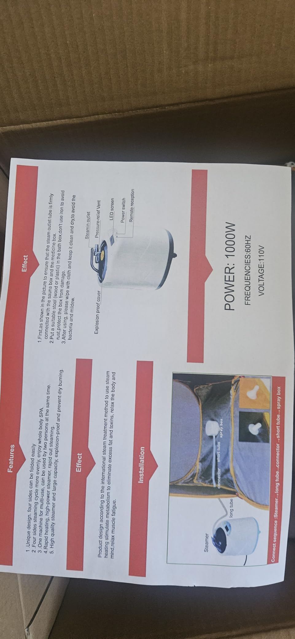 KASUE Portable Steam Sauna Tent for Home, Infrared Sauna with 3L Steamer, 9 Temp Levels & 99 Min Timer, 5-Layer Waterproof Insulated, Folding Chair Included, Indoor Spa customer photo 2