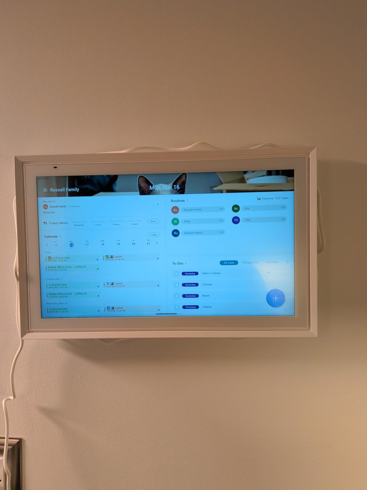 ApoloSign Digital Calendar: Electronic Calendar, Smart Touchscreen Interactive Display for Chore Chart, Family Schedules Planner, Supports All Apps via Google Play (White, 15.6-inch) customer photo 1