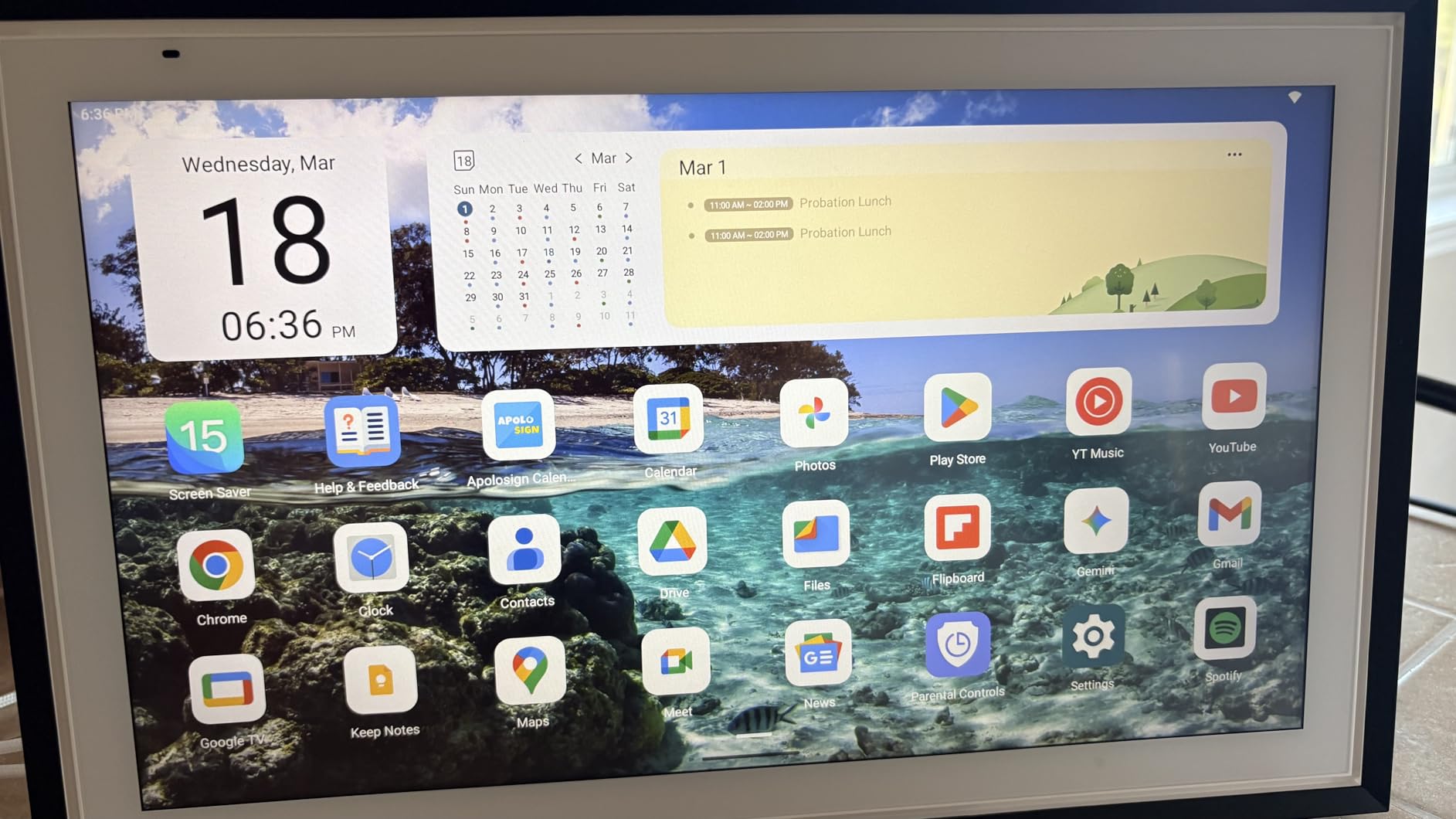 ApoloSign Digital Calendar: Electronic Calendar, Smart Touchscreen Interactive Display for Chore Chart, Family Schedules Planner, Supports All Apps via Google Play (White, 15.6-inch) customer photo 2