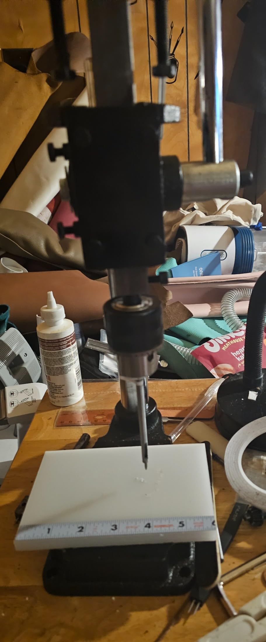 Leather Cutting Machine 1.5 Ton,20 * 20cm Leather Hand Press Dual Guide Shafts Die Cut Machine with 39 pcs Hole Punch Tool Set for Leathercraft,DIY & Various Materials Die Cutting customer photo 1