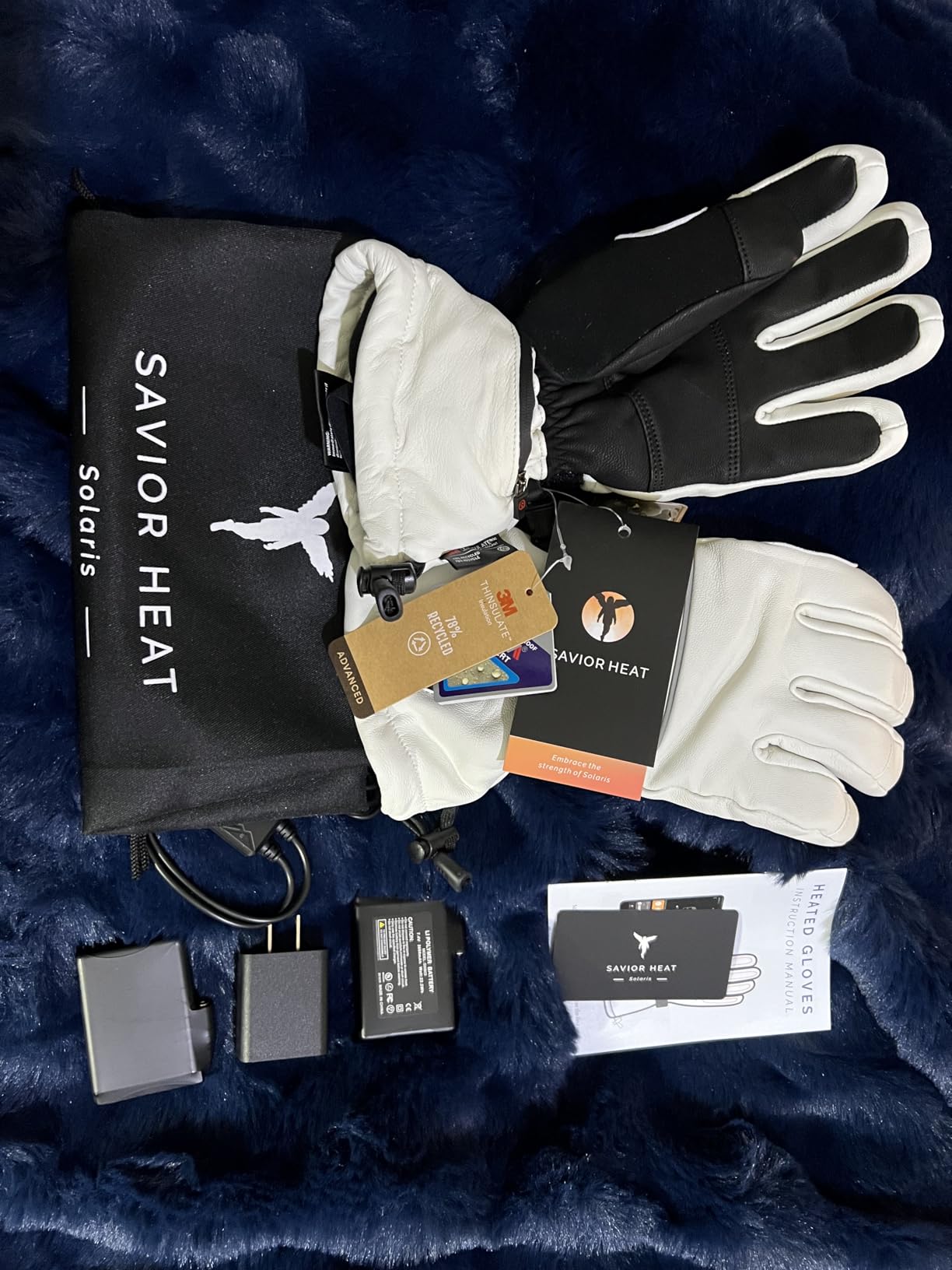 SAVIOR HEAT Heated Gloves for Men Women, EH 8 Pro Electric Leather Ski Gloves for Extreme Cold -5°F, Aero-Grade Aerogel 3M Insulation, 3000mAh Rechargeable Battery Waterproof for Skiers customer photo 2