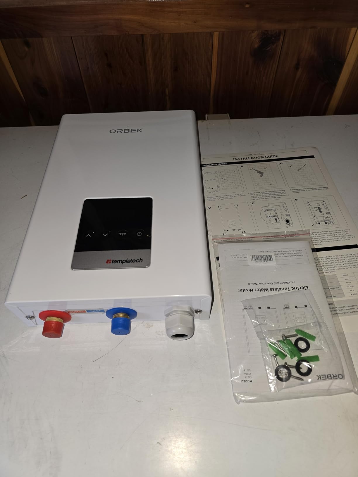 14kW Tankless Water Heater Electric, ORBEK On Demand Instant Hot Water Heater 240V, Max 3.38 GPM, Supply for 2-3 Fixtures, ETL Certified, Indoor Installation, New Upgraded 2.0 customer photo 1