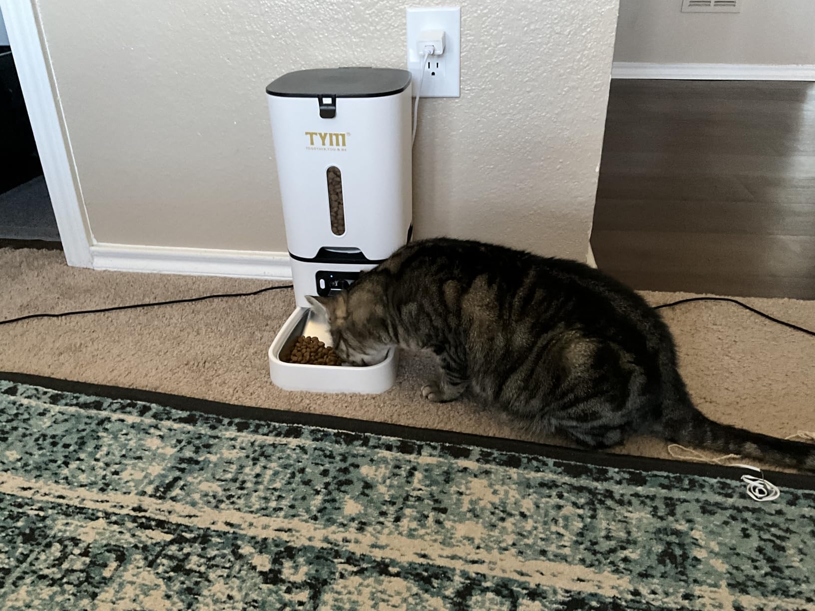 TYM Automatic Cat Feeder with 2 Camera for 2 Cats, 7L Dog Food Dispenser with Night Vision 2K 4MP, 5G WiFi Dual Auto Cat Feeder with Smart App for Multiple Cats & Small Dogs, Detachable for Clean customer photo 2