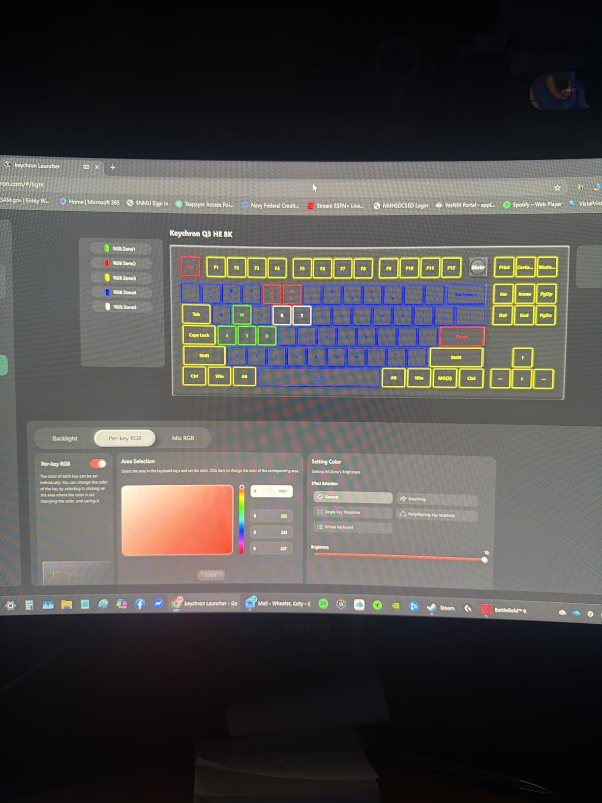 Keychron Q3 HE 8K Magnetic Switch Wired Keyboard, Adjustable Actuation Point Launcher Web App Aluminum Body with PBT Keycaps Hot-Swappable Ultra-Fast Lime Magnetic Switch TKL for Mac Windows Linux customer photo 1