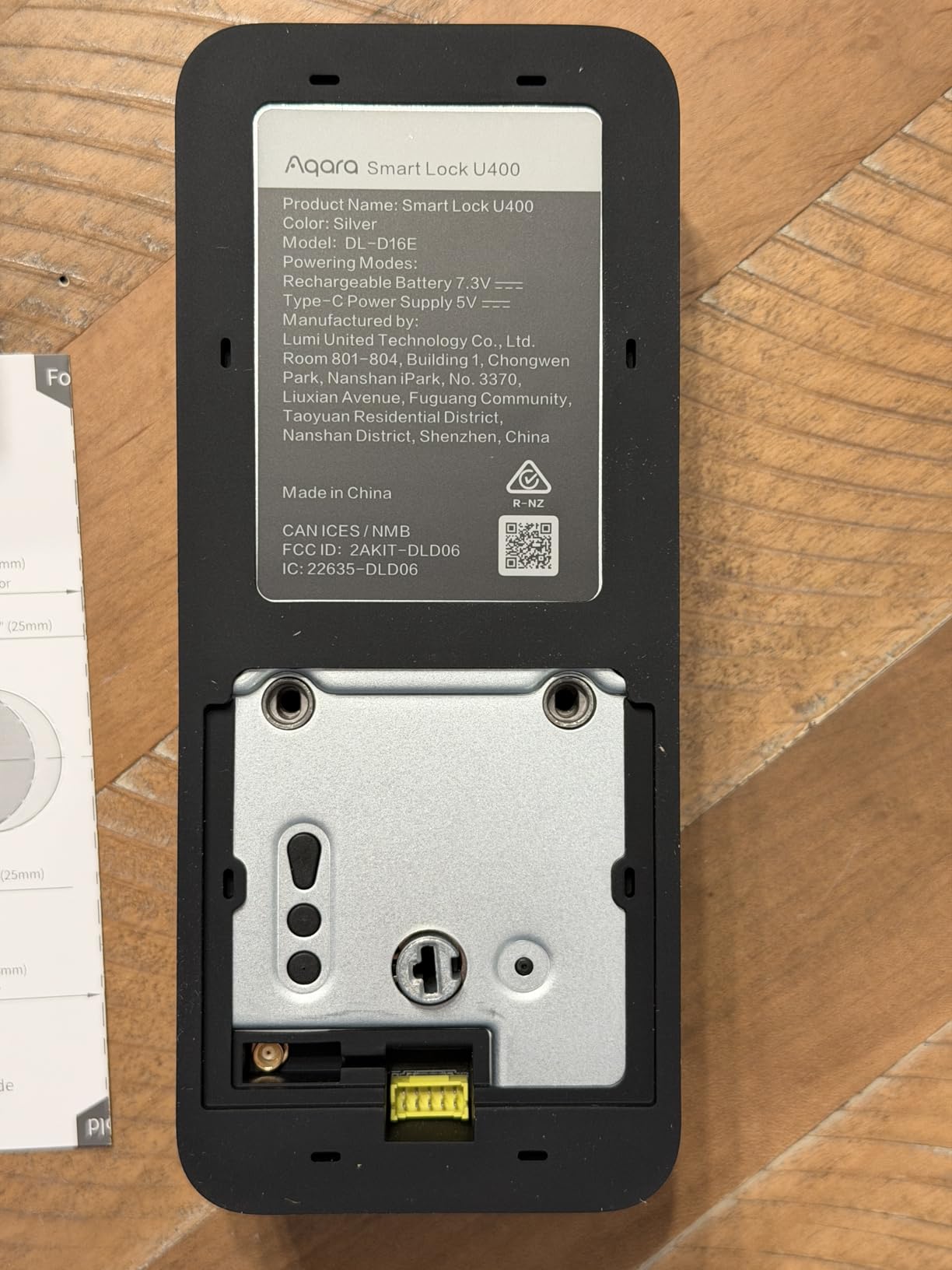 Aqara UWB Smart Lock U400, Matter Over Thread, Apple Home Key, Fingerprint Keyless Entry Deadbolt, Touchscreen Keypad, Rechargeable Battery, Supports HomeKit, Alexa, Google, Home Assistant, Black customer photo 2