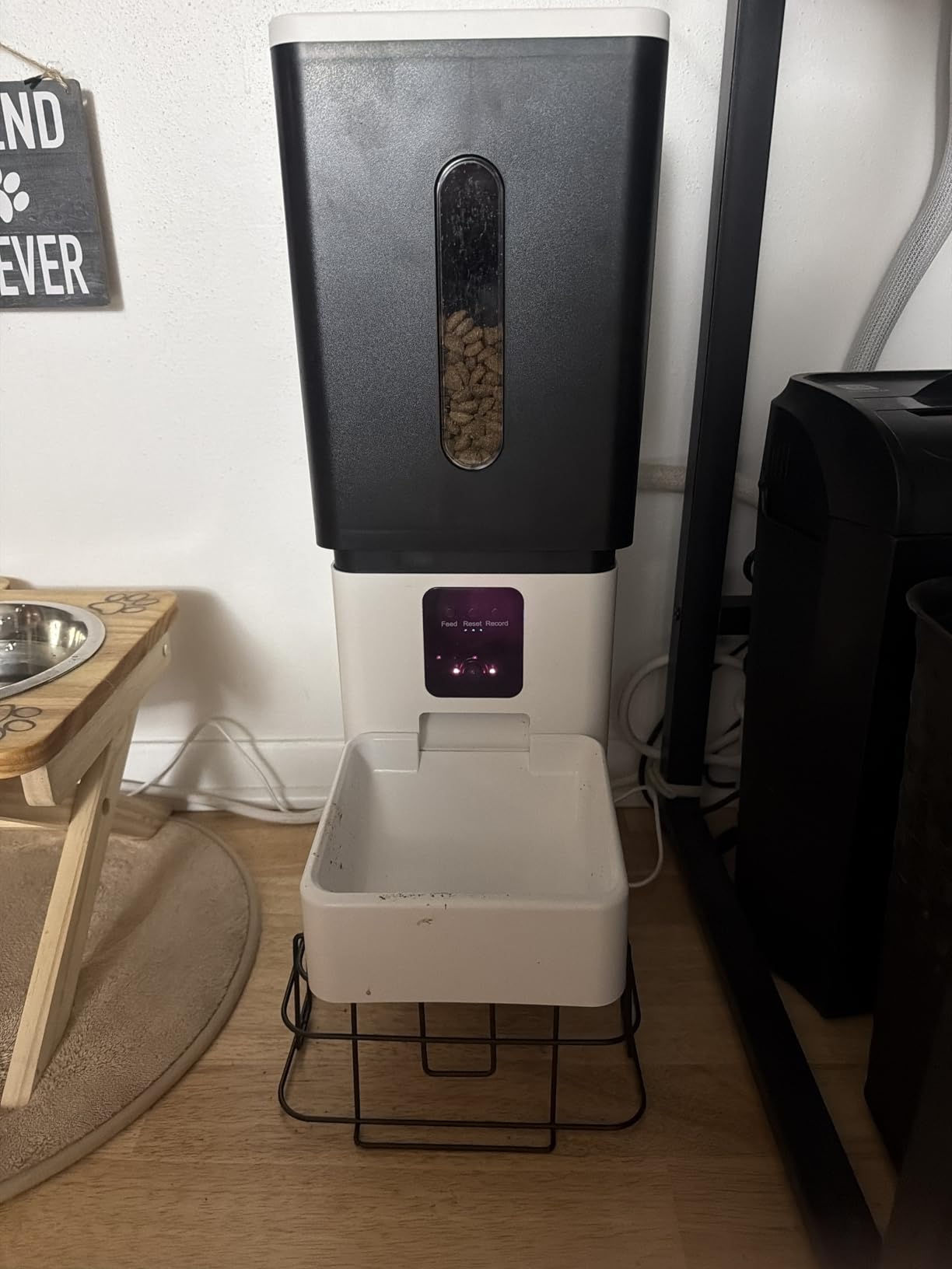Automatic Dog Feeder Large Breed: 12L/50 Cups with HD 1080P Camera - 5G WiFi Anti-Clog Timed Dog Feeder for Golden Retriever Busy Owners by UTCG customer photo 1