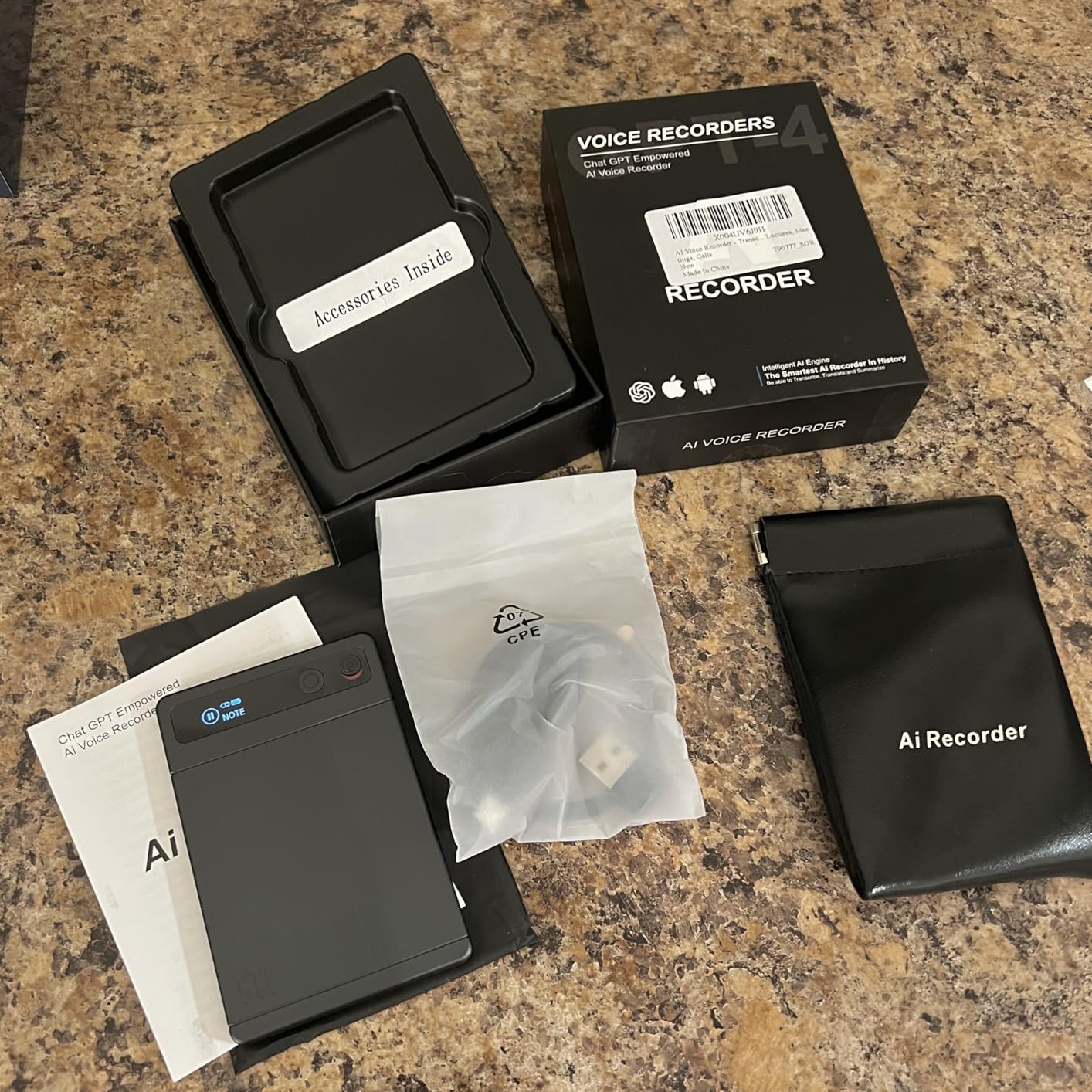 AI Voice Recorder - AI Note Taking Device with Transcribe & Summarize, Support 118 Languages, 64GB APP Control, AI Noise Cancellation, Clear Audio Recorder for Lectures, Meetings, Calls customer photo 1