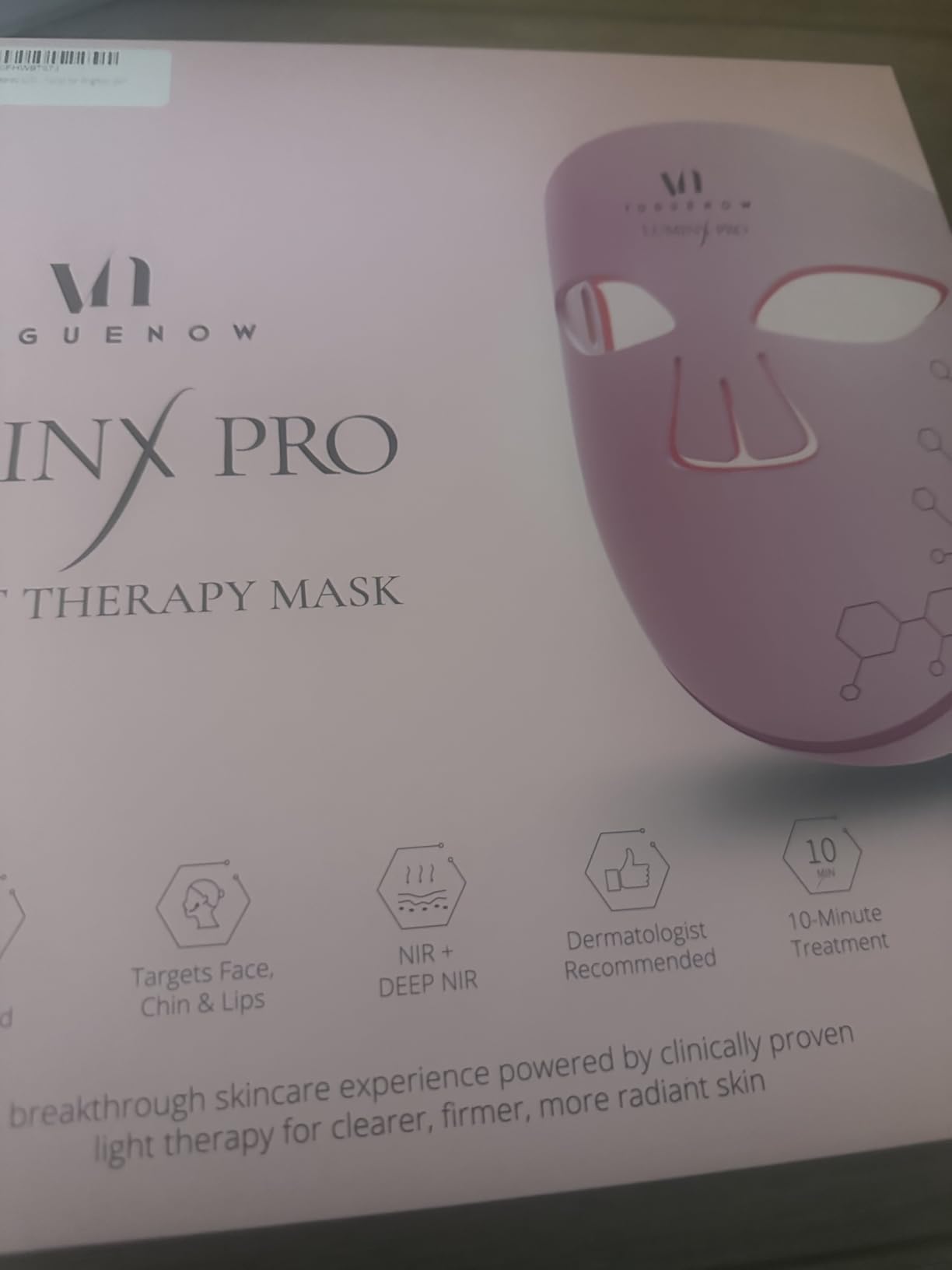 VogueNow LED Light Therapy Mask - FDA-Cleared Device for Wrinkles & Acne - Red Light Therapy for Face with Chin & Lip Coverage - Red, Blue & Near Infrared Facial Skincare Device with 280 LEDs customer photo 1