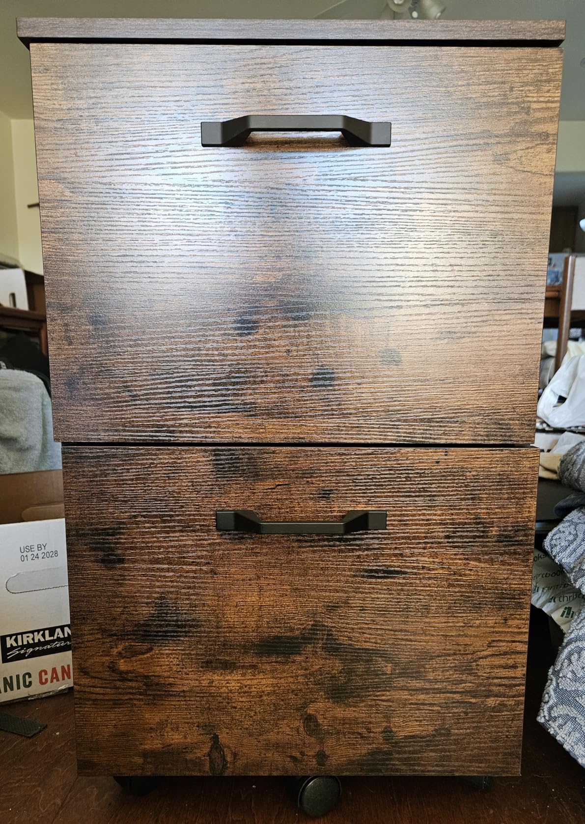 VASAGLE File Cabinet, Mobile Pedestal Filing Cabinet with Wheels, Printer Stand with 5 Drawers, Tool-Free Sliding Rails, for Study, Home Office, Ink Black UOFC081BC02 customer photo 2