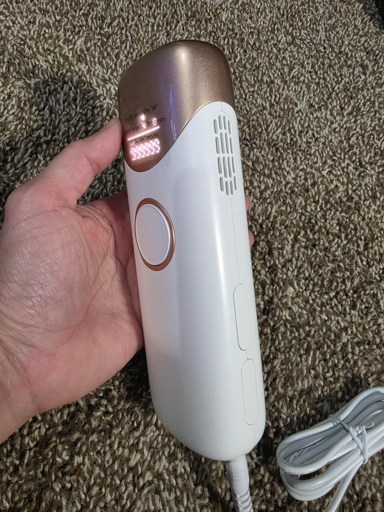 Ubroo Laser Hair Removal with 5C Ice Cooling, Hand-held Hair Removal Device IPL Hair Removal for Women and Men, Reduce Hair Regrowth, Full Body Use for Legs, Bikini, Armpits (Gold) customer photo 2