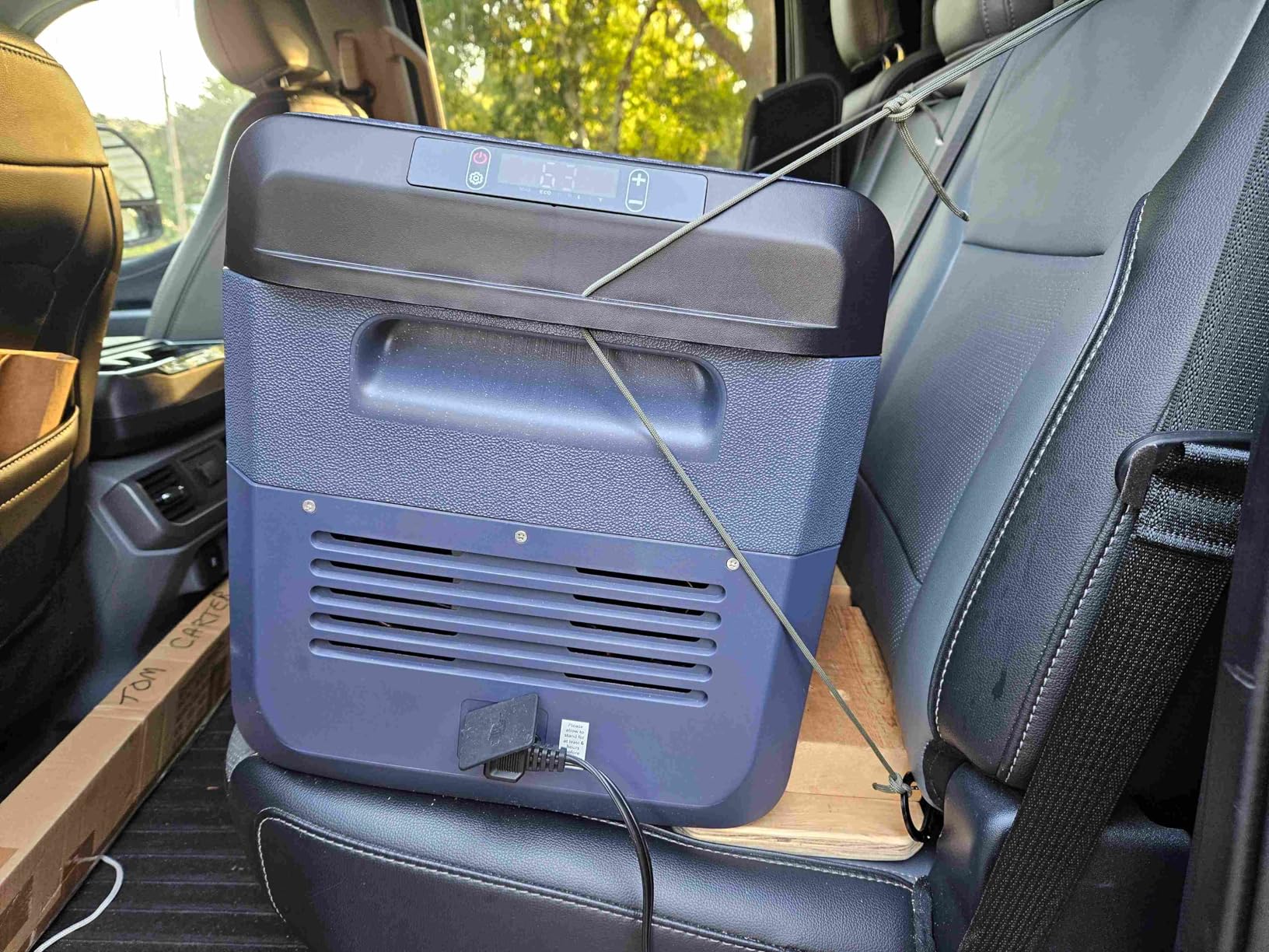 BODEGACOOLER 12 Volt Car Refrigerator, 53QT(50L) IPX4 Waterproof Electric Cooler, 31dB Ultra-Quiet Car Fridge APP Control with 12/24V DC 110-240V AC, -4℉~68℉, Portable for Truck RV Camping, Travel customer photo 1