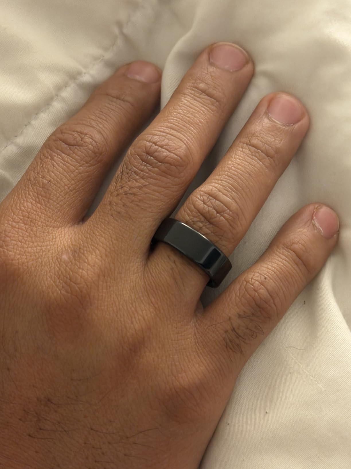 Smart Health Ring, Featuring Stress and Sleep Monitoring Functions, Compatible with iOS and Android, Waterproof Fitness Tracker for Women & Men, No Subscription Fee. (Silver, 9) customer photo 2