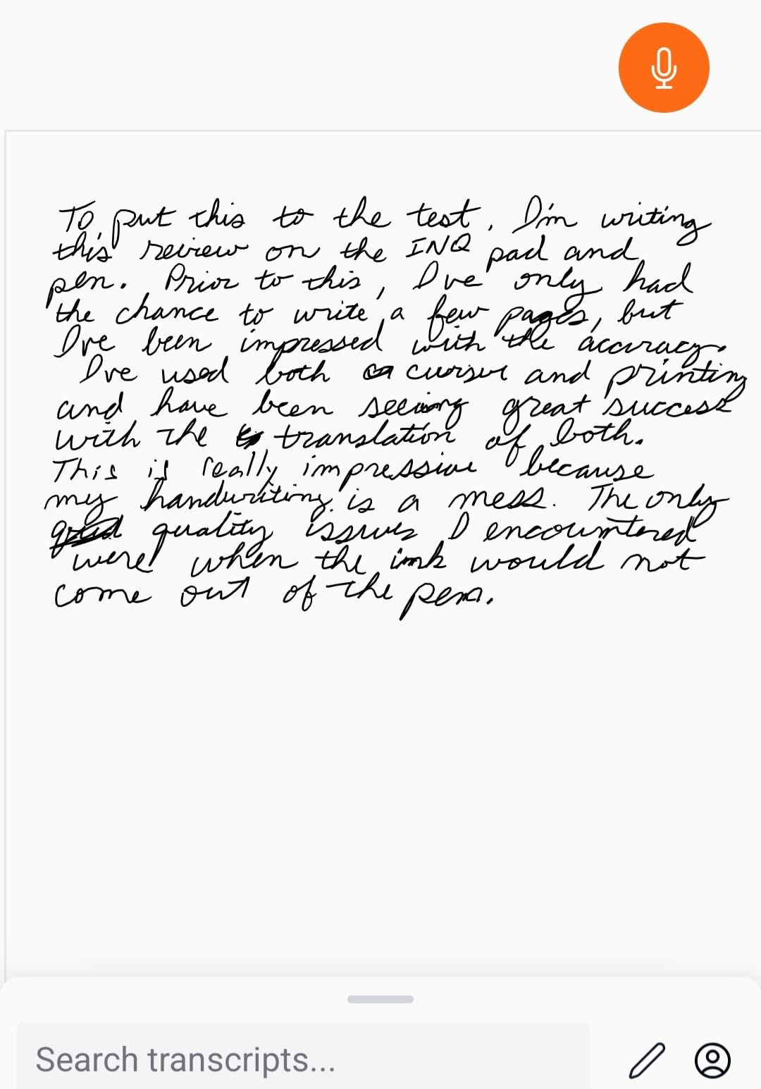 inq Smart Writing Set - Converts Handwriting to Text - Real Ink on Real Paper - AI Note Taking, Voice Recording and Transcription, For iPhone and Android - Smart Pen & Notebook (A5, Journal Size) customer photo 1