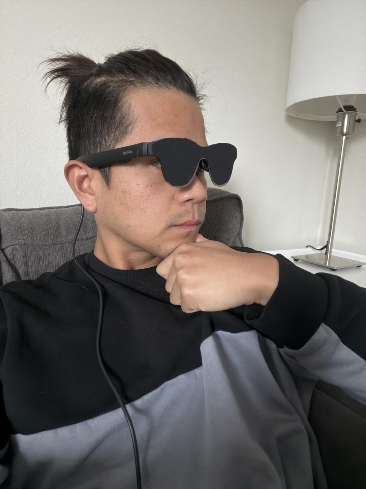 RayNeo Air 3s Pro AR/XR Glasses - 201 inch 1200 Nits 120Hz HueView 2.0 Video Display, Smart Gaming Glasses for iPhone 17,16,15/Android/Mac/Switch 2/PS5/SteamDeck-3S Pro-Dark Gray customer photo 1