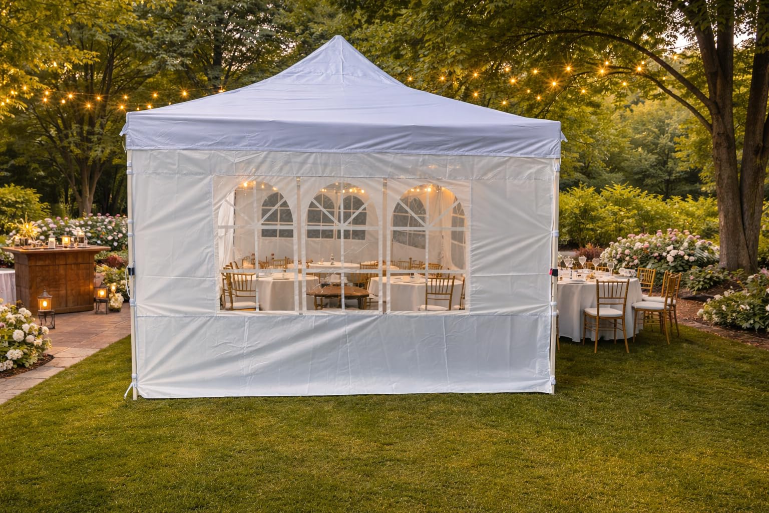 COBIZI 10x30 Party Tent Heavy Duty, Large Outdoor Wedding Tents for Parties with 8 Sidewalls & Built-in Sandbags,Waterproof Event Canopy Gazebo Commercial Tent for Carport,Camping,Patio,Windproof customer photo 1