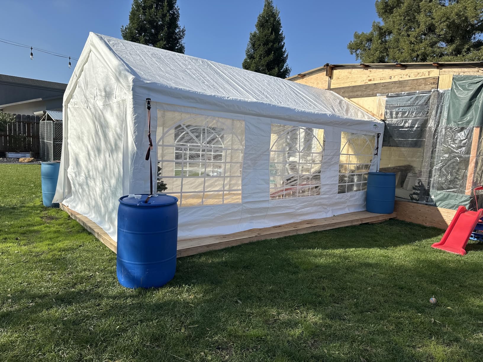 COBIZI 10x30 Party Tent Heavy Duty, Large Outdoor Wedding Tents for Parties with 8 Sidewalls & Built-in Sandbags,Waterproof Event Canopy Gazebo Commercial Tent for Carport,Camping,Patio,Windproof customer photo 2