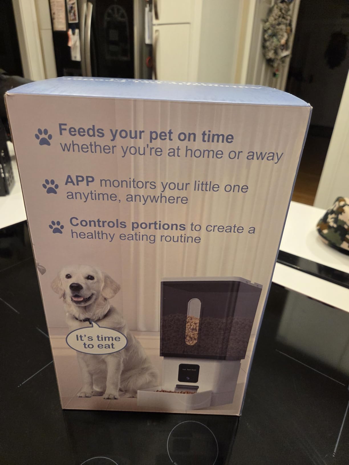 Large Dog Automatic Feeder with Camera: 12L/50 Cups Home Smart Dog Feeder for 20 Days Feeding - Anti-Clog with 20mm Wide Chute for Big Breed Owner customer photo 2