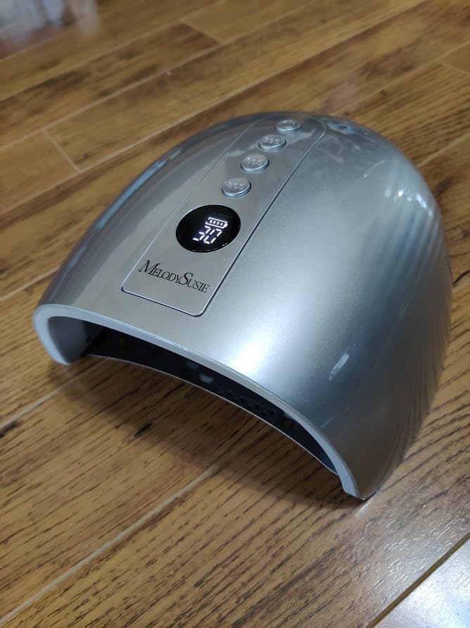 MelodySusie Professional Cordless UV Nail Lamp with Metal Base, P-Plus30GT Nail Dryer with Smart Sensor for Salon & DIY Home Use Fast Cures All Hard Gels, Especially Extension & Glitter Gel Polishes customer photo 2