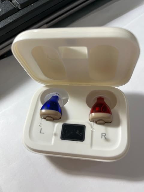 Rechargeable Hearing Aids for Seniors with 16-Channel Digital Chips for Feedback Suppression, Intelligent Noise Cancellation Clear Sound and Super-Mini Invisible Design Comfort Fit in Ear Canal & 7-Day Ultra Standby customer photo 1