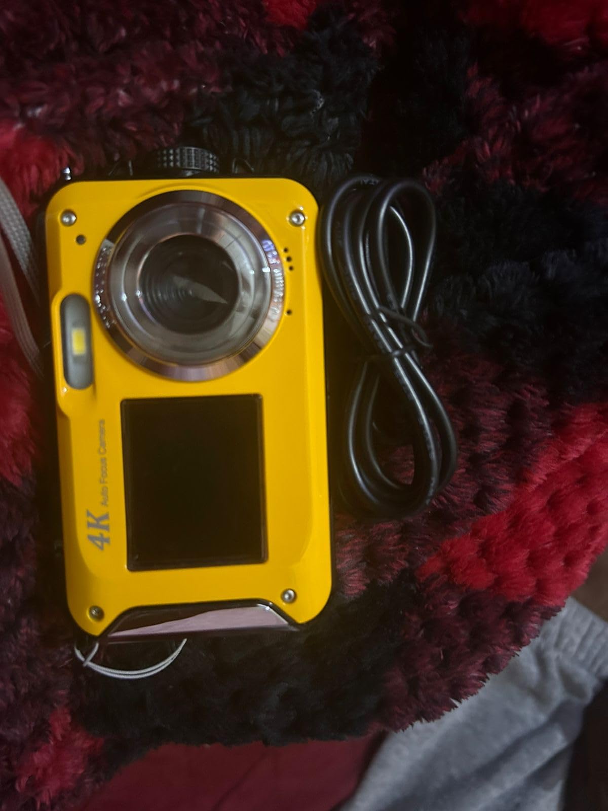 4K Underwater Camera 64MP Autofocus 16FT Waterproof Camera Dual-Screen Selfie 16X Underwater Camera for Snorkeling Waterproof Compact Floatable Digital Camera with 32GB Card,Blue customer photo 1