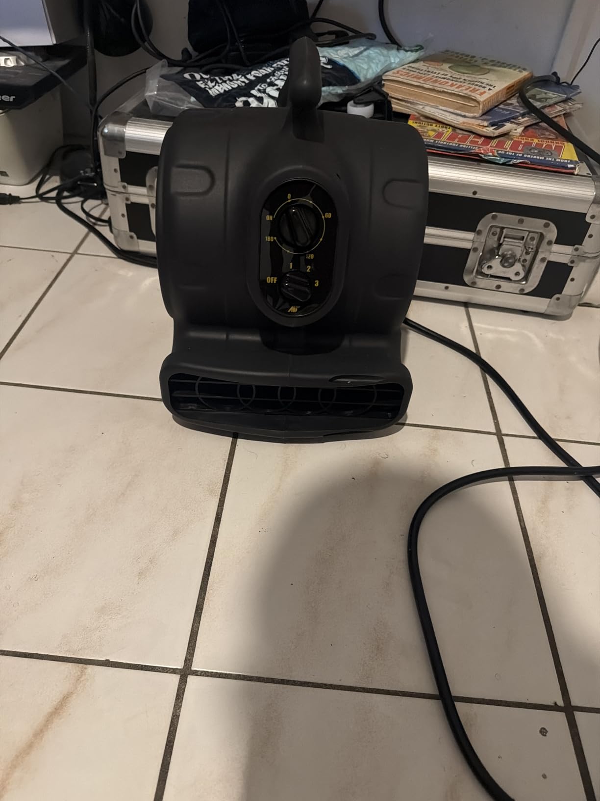 1/4 HP 1100 CFM Air Mover Blower Fan, Carpet Drying Fan, 3-Speed Stackable Utility Blower Heavy Duty High Velocity Industrial Fan with Timer for Water Damage Restoration, ETL Listed, Orange customer photo 1