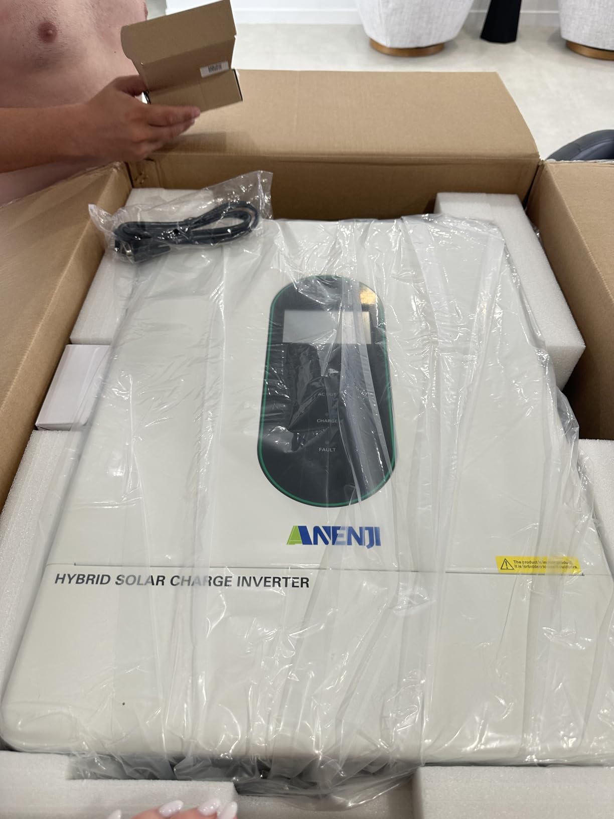 12000W Solar Hybrid Inverter 48V DC to 120V/240V AC Single Phase Split Phase Power Inverter, Pure Sine Wave, Built-in 2 MPPT Controller, Max. 220A Battery Charging, Parallel 6 Units, UL1741 customer photo 1