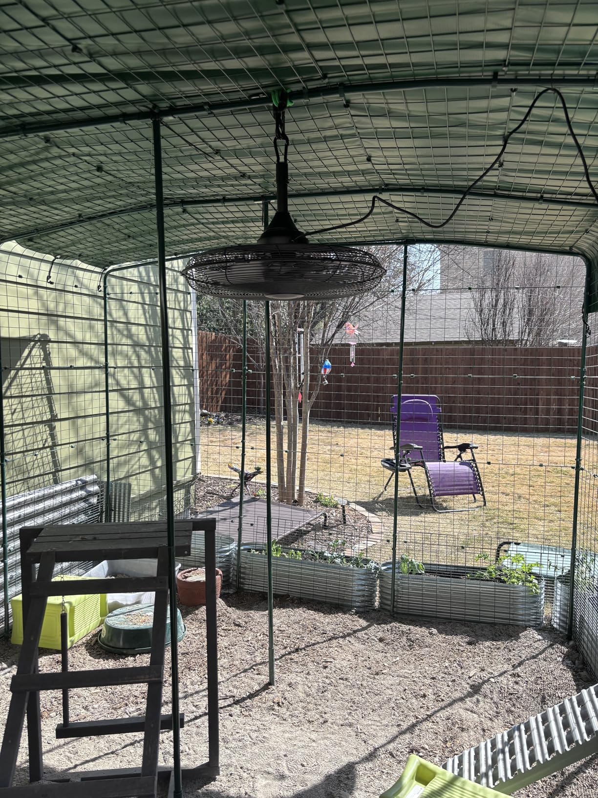 addlon Outdoor Fans for Patios, 20 inch IP65 Waterproof Gazebo Fan Remote&APP Control, 6 Speeds, Quiet, DC Motor, Plug in Ceiling Fan with Hook Hanging Caged Fan for Pergola Porch Canopy Backyard customer photo 1