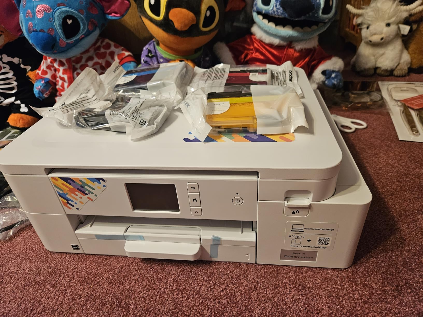 Brother SP-1 Sublimation Printer Deluxe Bundle with Full Ink Set, 460 Sublimation Transfer Sheets, 50 Blanks, Tape and More customer photo 1