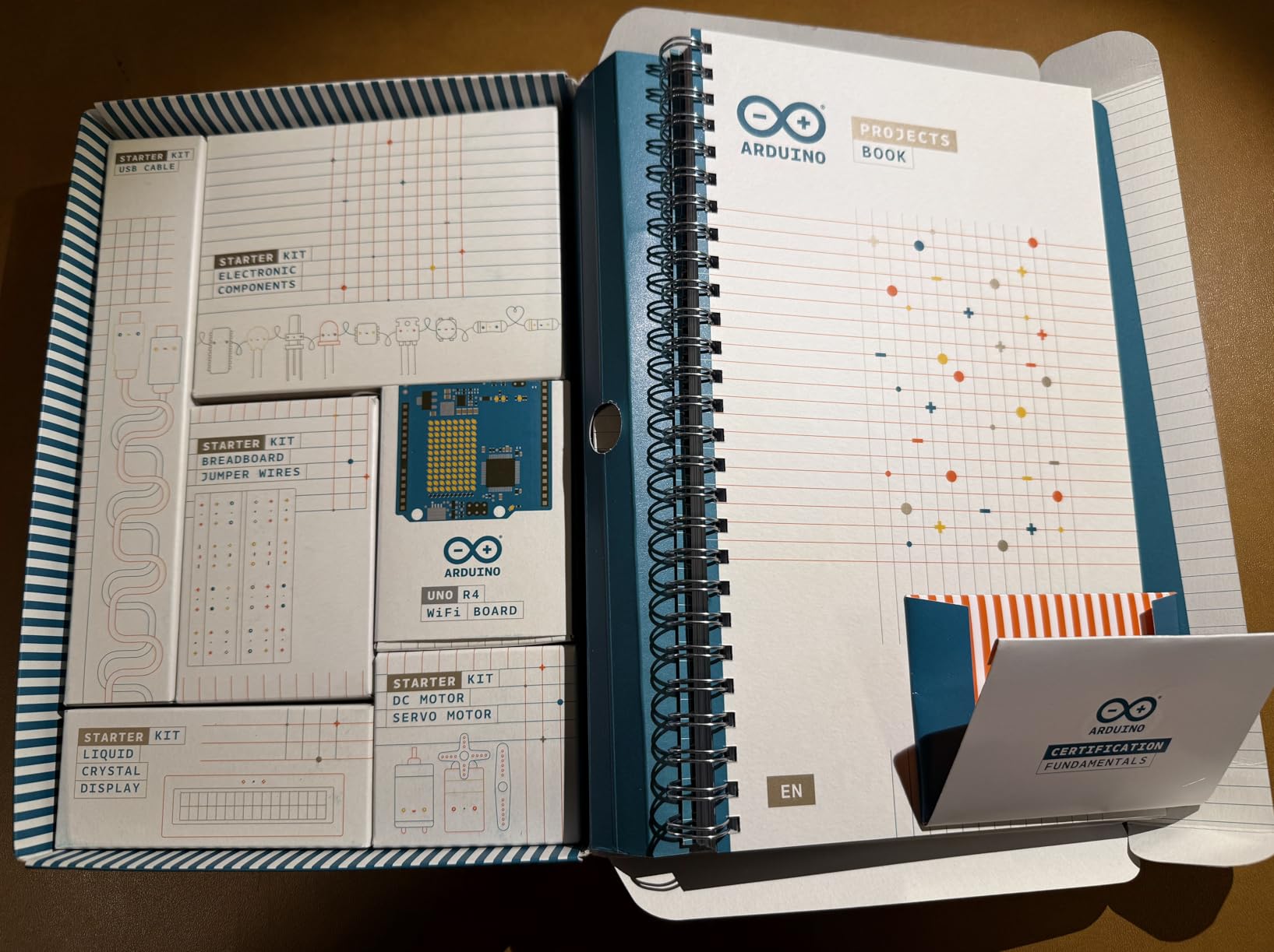 Arduino Starter Kit R4 [K000007_R4] - Learn Electronics and Coding with The UNO R4 WiFi Board, 13 Guided Projects in a Printed Book + Growing Resources Online, Official Certification Voucher customer photo 2