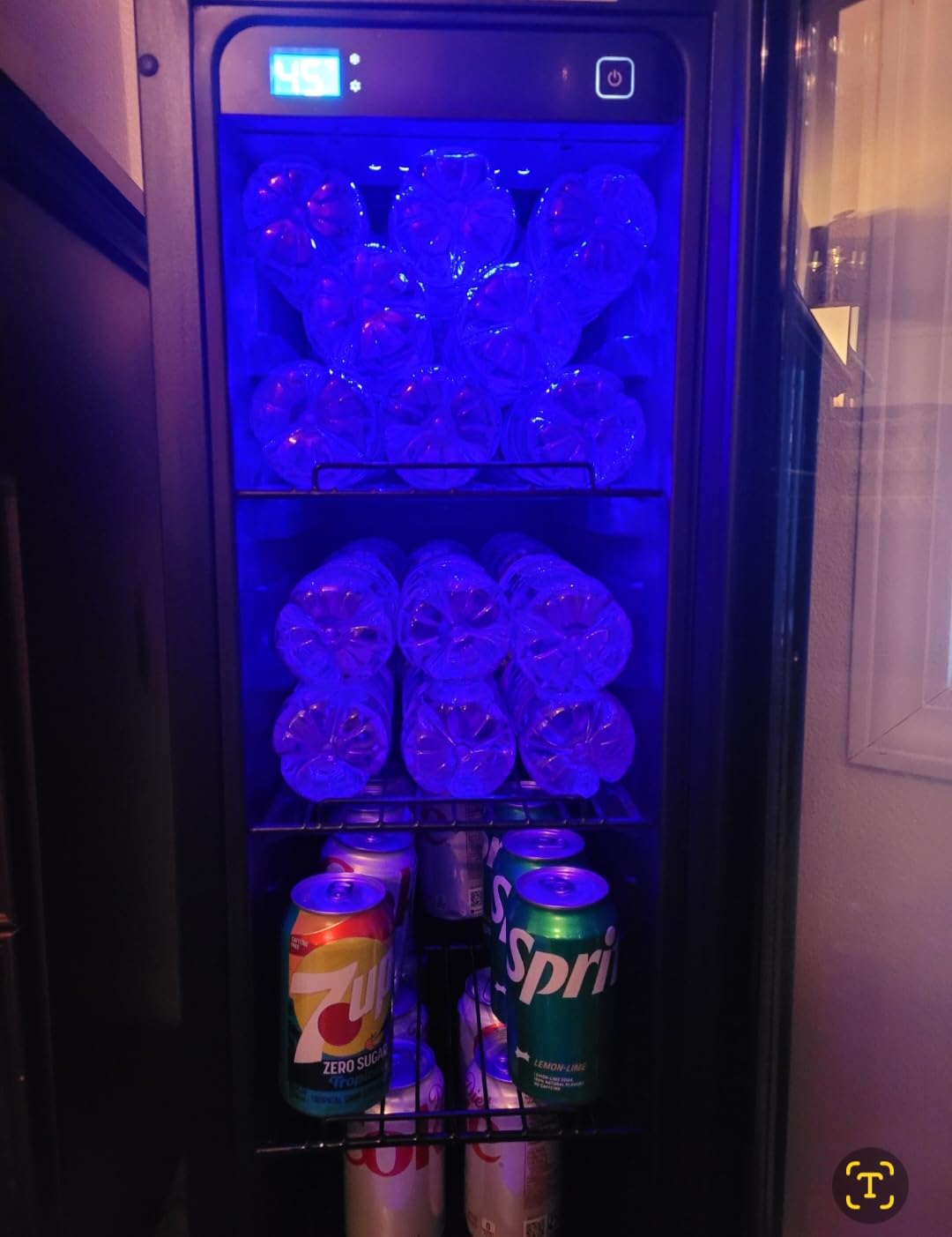 Wine and Beverage Refrigerator with Glass Door, 24-Inch Dual Zone Wine Fridge Under Counter - 21 Bottle and 60 Can Large Capacity Led Blue Light Smart Fast Cooling Wine Cooler Drink Fridge customer photo 1