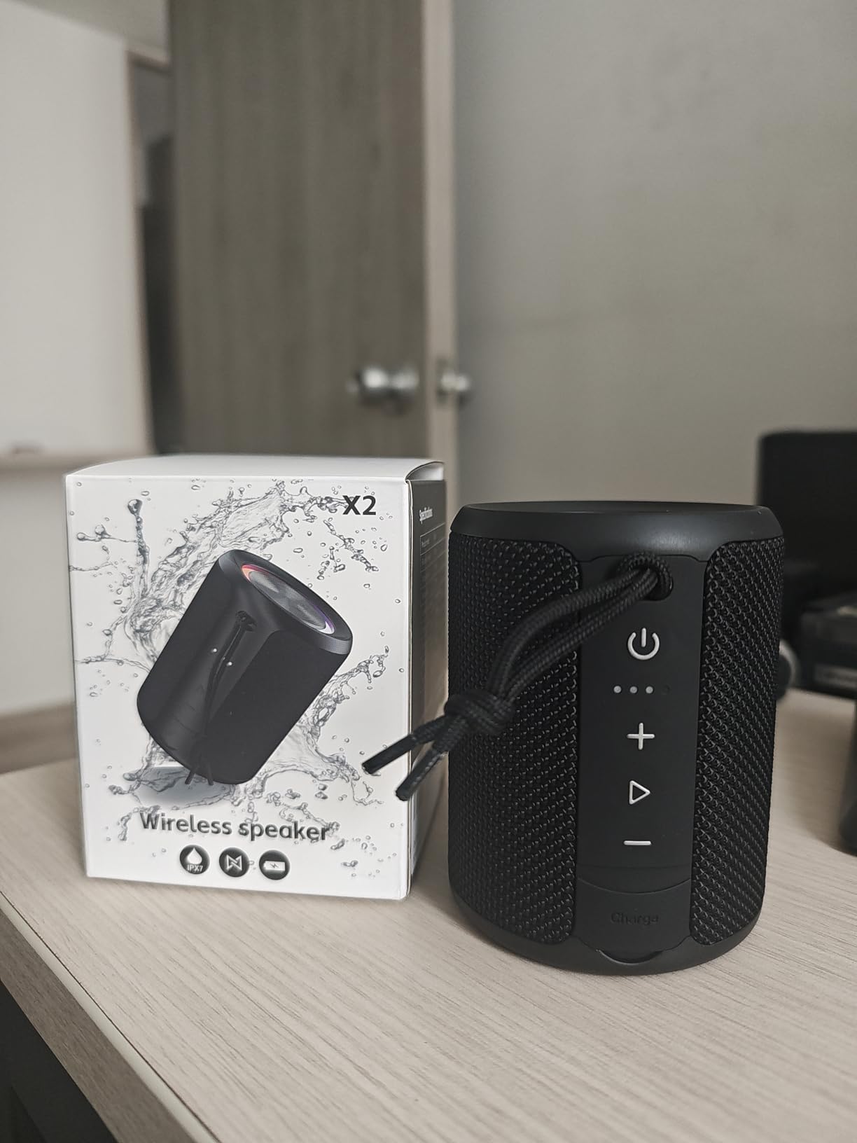 Portable Bluetooth Speaker, IPX7 Waterproof Wireless Speaker with 20W Loud Stereo Sound, 15H Playtime & Beat-Synced RGB Light, Small Outdoor Speaker for Shower, Pool, Beach, Hiking and Gifts customer photo 1