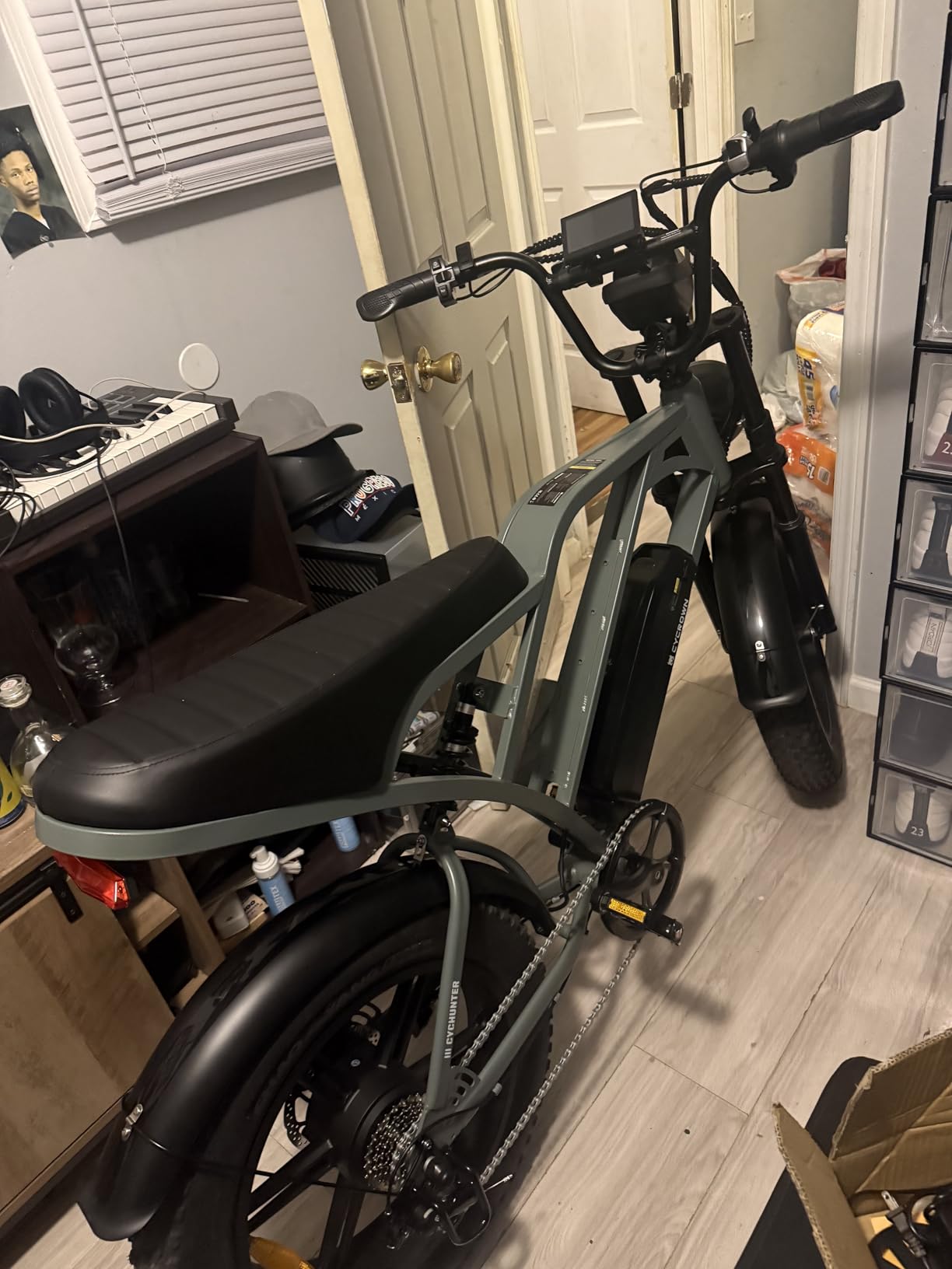 Electric Bike for Adults,1000W Peak Motor Ebike,Max 28MPH 105Miles PAS Range Electric Bicycle,48V 18AH Integrated Battery Commuting 20