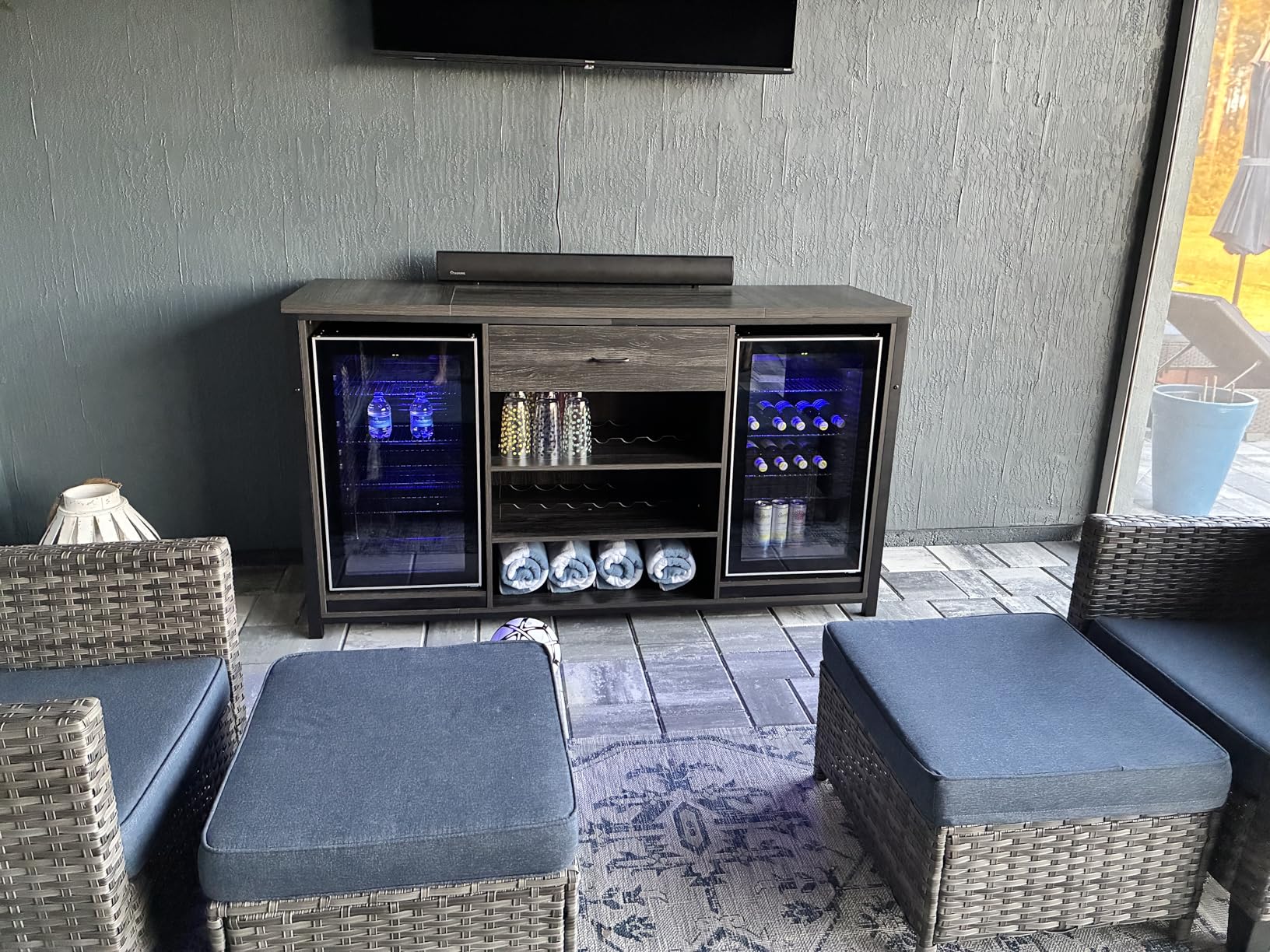 Antarctic Star 26 Bottle Wine Cooler/Drink Beverage Refrigerator Small Wine Cellar for Soda Beer Counter Top Bar Wine Freestanding Clear Glass Door for Home Office or Bar 3.1cu.ft, Silver customer photo 1