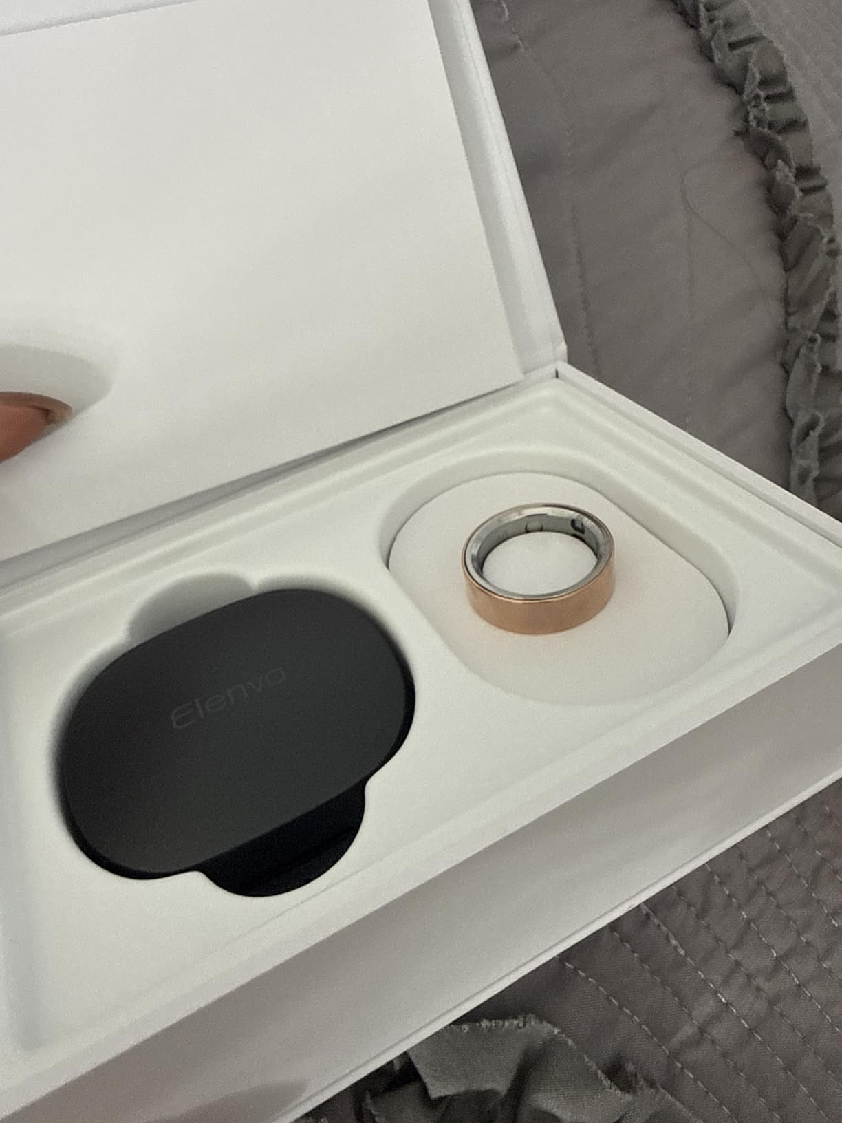 Smart Ring Health Tracker 5ATM Waterproof Sport Ring Exclusive Vibration Alerts Titanium Blood Oxygen/Sleep/Emotional Management Women Cycle Prediction customer photo 2