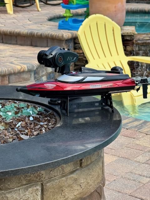 REV-UP RC Boat with Travel Bag - 21 MPH Fast RC Boats for Adults, Hobby-Grade Remote Control Boat for Pool - Self Righting Remote Control Boats for Lakes, 2.4GHz Large Racing Ship with LED Lights customer photo 1