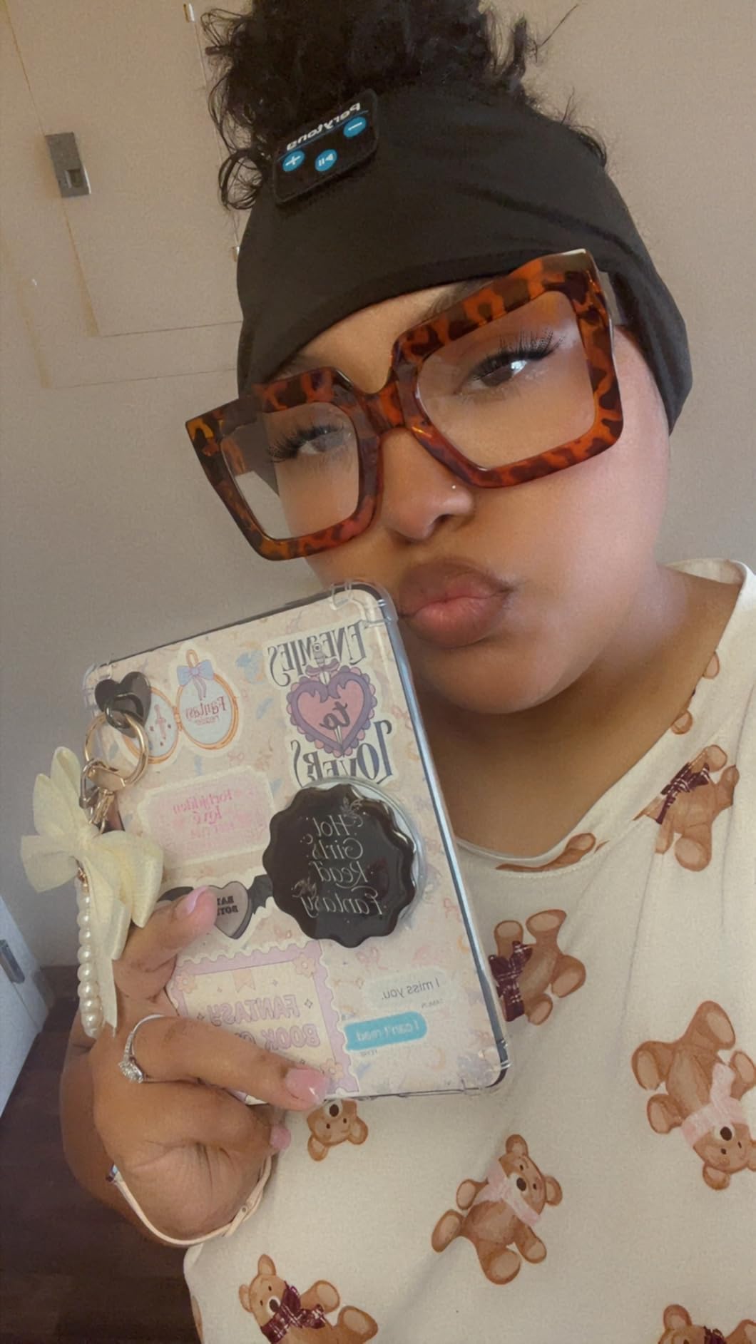 Perytong Sleep Band Headphones, Sleeping Bluetooth 5.4 Headphones for Side Sleepers, Over-Ear Earphones with Ultra-Thin Stereo Speakers, Soft Sleep Mask Sports Headband for Men Women, Gadgets customer photo 1