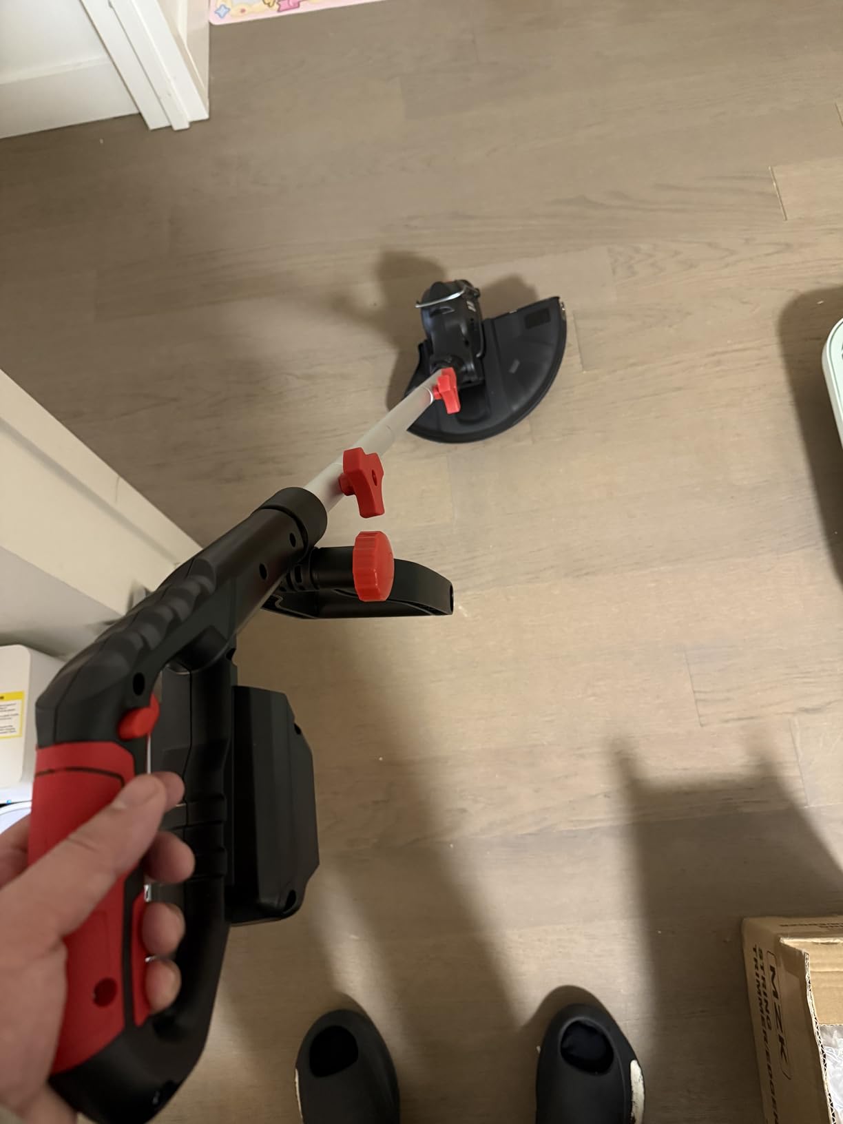 MZK 20V 12'' Cordless String Trimmer, Grass Trimmer&Edger with 8 Replacement Spools, Battery Powered Weed Trimmer with Auto Line Feed for Garden, Lawn(2 * 4AH Battery and Charger Included),ST12D07 customer photo 2