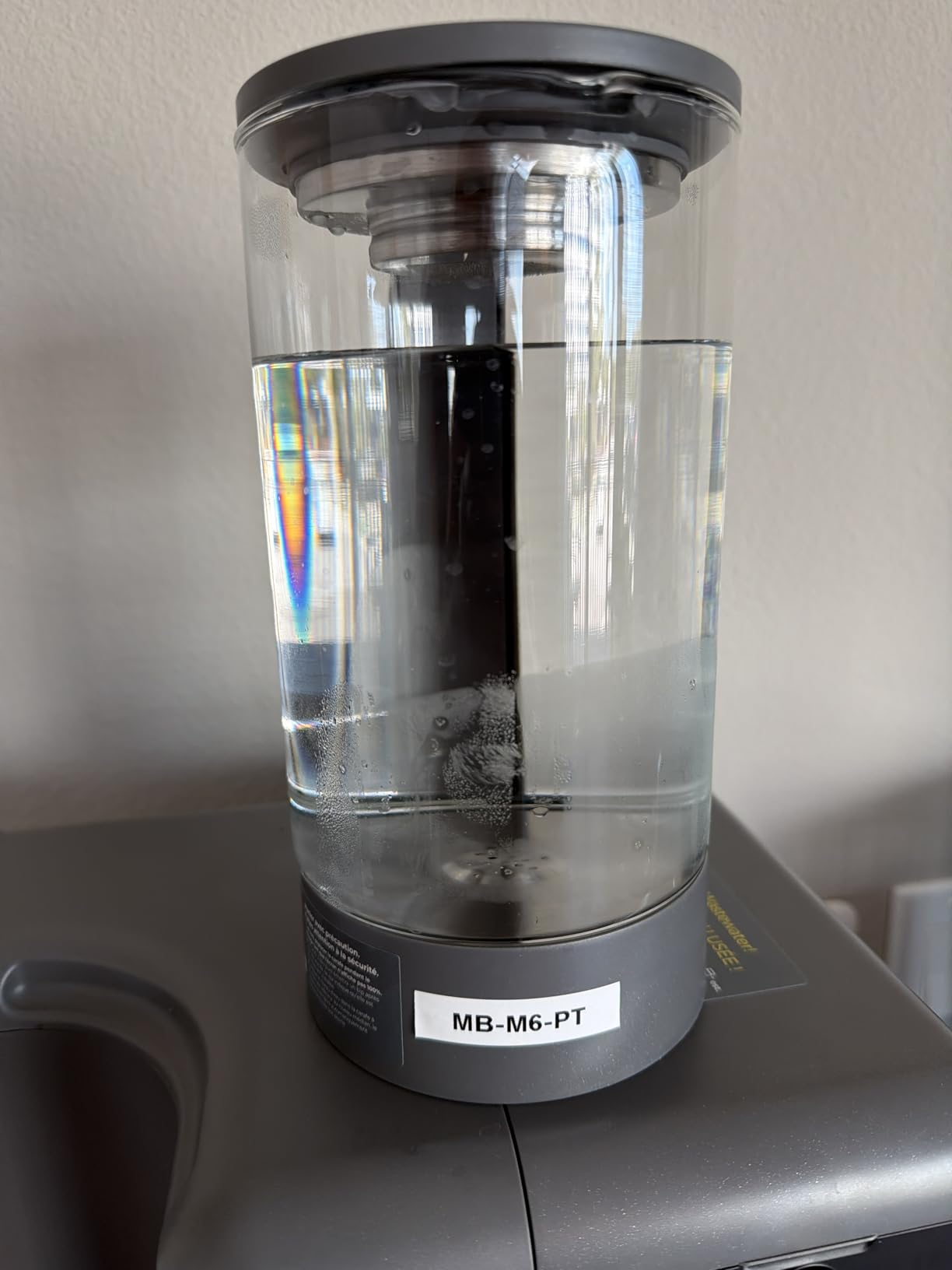 Waterdrop M6H Instant Hot Reverse Osmosis System Countertop Water Filter, 7-Stage, 3:1 Pure to Drain, Hot Water Dispenser with 5 Temperature Options, RO System with Glass Pitcher, BPA-Free customer photo 2