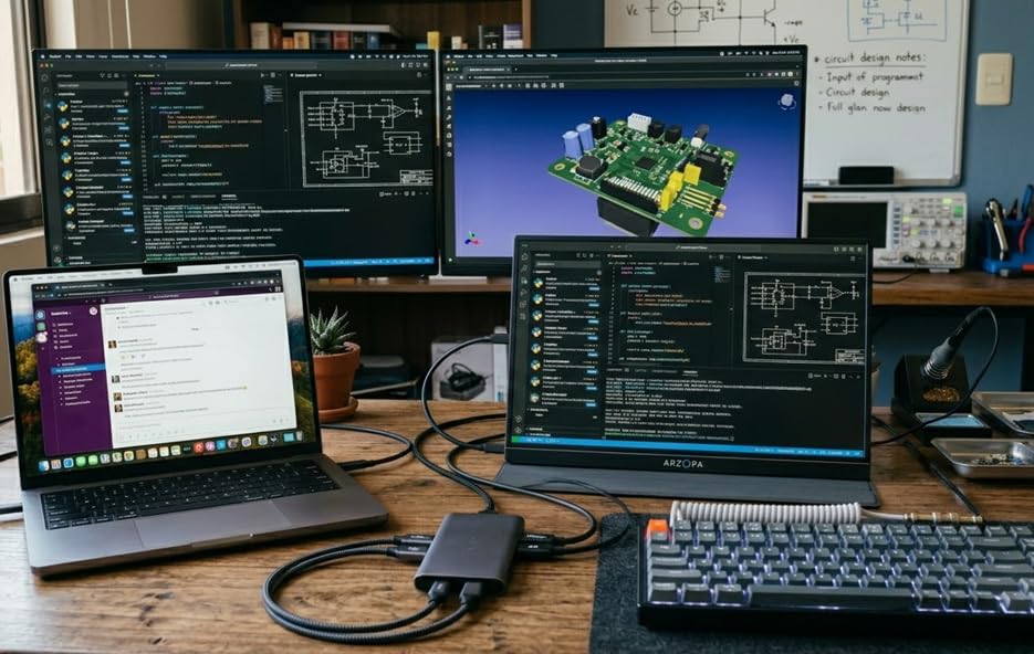 Laptop Docking Station Dual Monitor, USB C Hub with 2 HDMI, RJ45 Ethernet, 5 Gbps USB C/A, 100W PD for Dell/HP/Lenovo - MOKiN customer photo 1