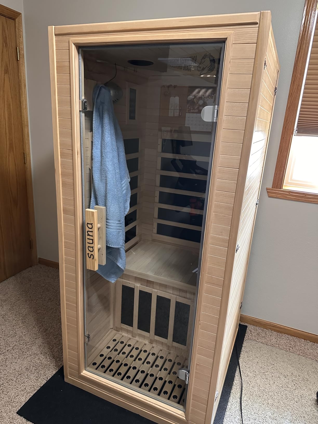 1350W Far Infrared Sauna Room for Home, Low EMF Fast Heating Canadian Hemlock Wood Sauna, Color Changing Sauna Light, Bluetooth Speakers, Modular Design customer photo 1